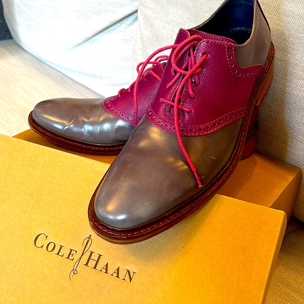 Cole Haan | Colton Wntr Saddle, Dark Gray/ Magenta